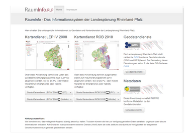 Das Informationssystem der Landesplanung Rheinland-Pfalz